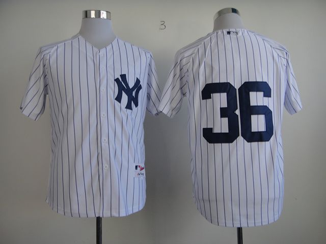 Men New York Yankees #36 No name White MLB Jerseys